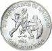 Picture of Cuba, 1 Peso 1983 (Olympic Ice Hockey) CN Unc