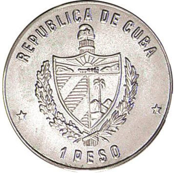 Picture of Cuba, 1 Peso 1983 (Olympic Ice Hockey) CN Unc