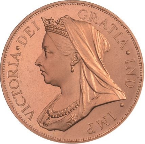 Picture of Victoria, Patina Double Florin Copper