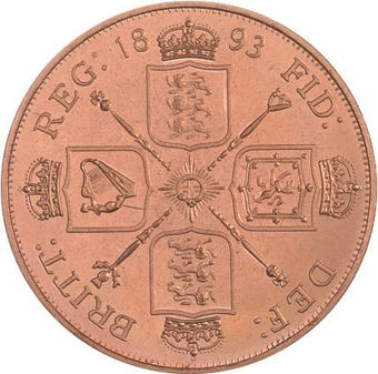 Picture of Victoria, Patina Double Florin Copper