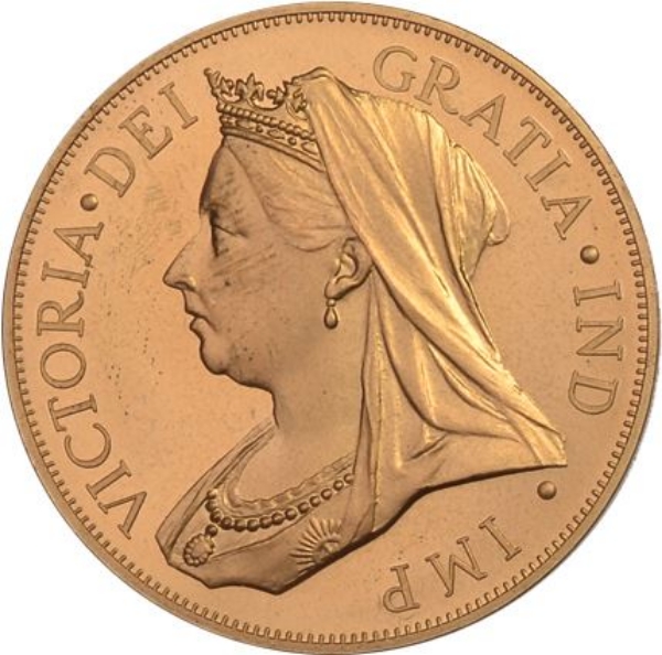 Picture of Victoria, Patina Double Florin Goldine