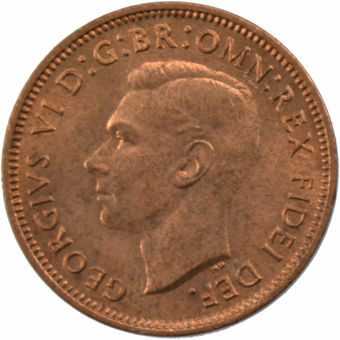 Picture of George VI, Farthing 1952 Unc