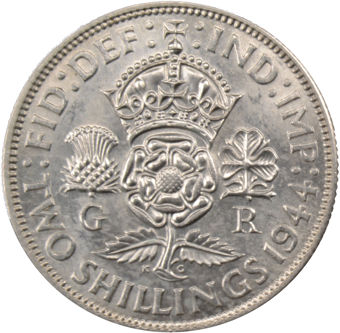 Picture of George VI, Florin 1944 Choice Unc