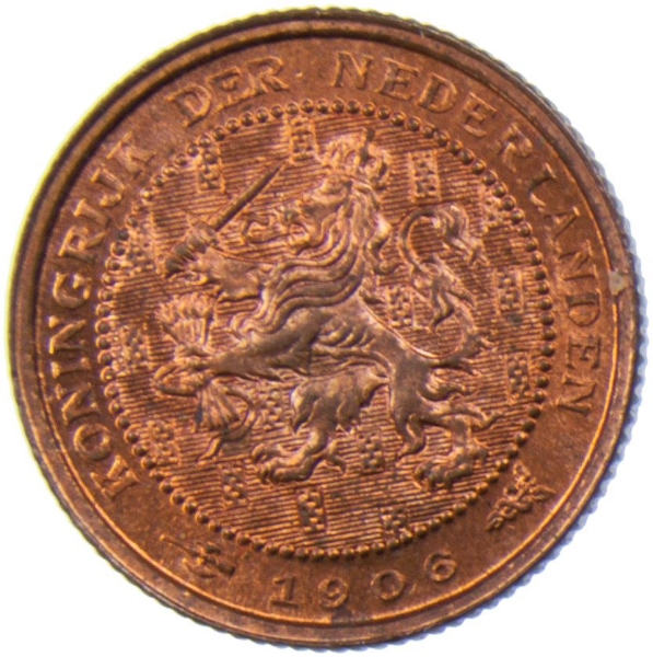 Picture of Netherlands, Dutch 1/2c 1906 BU