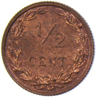 Picture of Netherlands, Dutch 1/2c 1906 BU