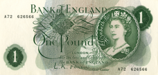 Picture of L K O'Brien £1 Portrait B281 A Prefix GEF/Unc