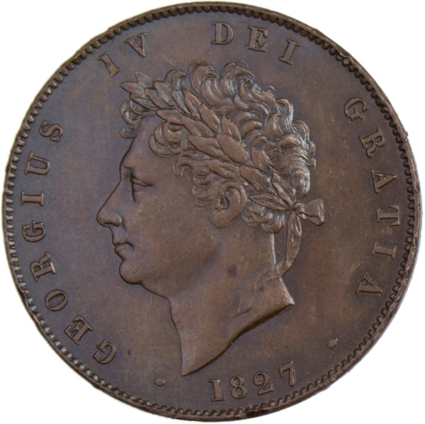 George IV_Halfpenny_1827_obv