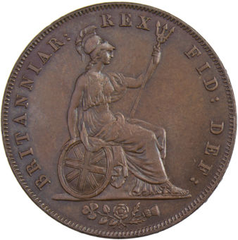 George IV_Halfpenny_1827_rev