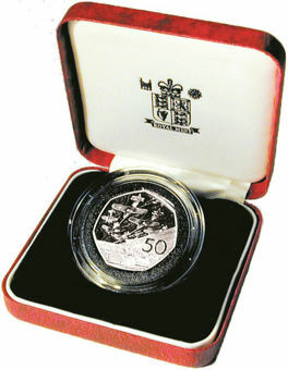 Picture of Elizabeth II, 50 Pence (D-Day) 1994 Silver Proof
