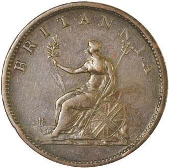 1806 George III Halfpenny Very Fine _rev