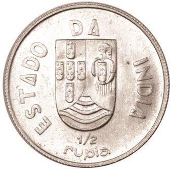 Picture of India, Portuguese India Half, Rupia 1936 Brilliant Uncirculated