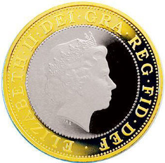 Picture of Elizabeth II, £2 (DNA) 2003 Silver Piedfort Proof