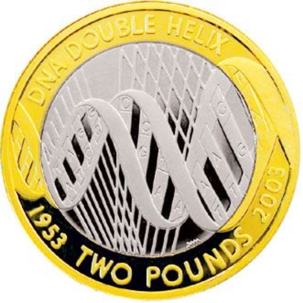 Picture of Elizabeth II, £2 (DNA) 2003 Silver Piedfort Proof