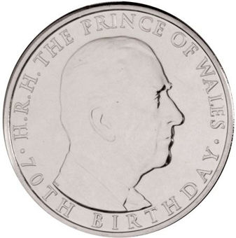 Picture of Elizabeth II, £5 Prince Charles 70th Bubble Pack