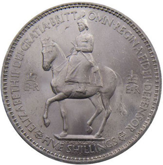 Picture of Elizabeth II, Roll of 20 1953 Crowns Extremely Fine