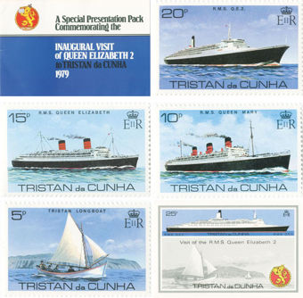 Picture of Queen Elizabeth II Ship  Visit To Tristan Da Cunha FDC 7 Head Pack