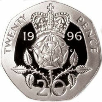 Picture of Elizabeth II, 20 Pence 1996 Proof Sterling Silver