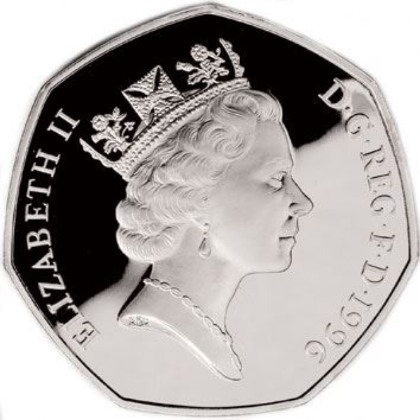Picture of Elizabeth II, 50 Pence 1996 Proof Sterling Silver