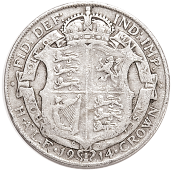 Picture of George V, Halfcrown 1914 Fine
