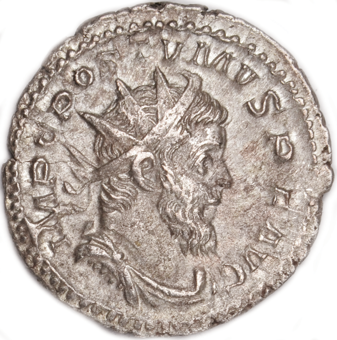 Postumus A.D. 260-269, Billon Silver Antoninianus, Extremely Fine_obv