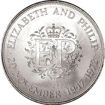 Picture of Queen's 25th Wedding Crown & FDC