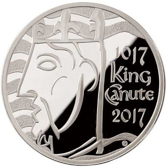 Picture of Elizabeth II, £5 (King Canute) 2017 Sterling  Silver Proof