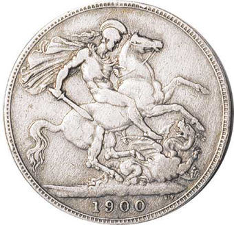 Picture of Victoria, Crown (Old Head 1893-1900)  VG