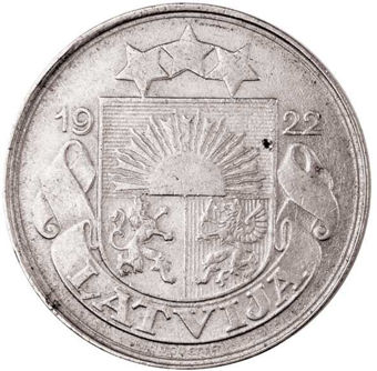 Latvia_1922, 50 Santimu_rev