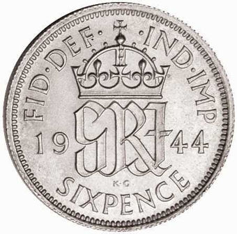 1944_Sixpence_Rev