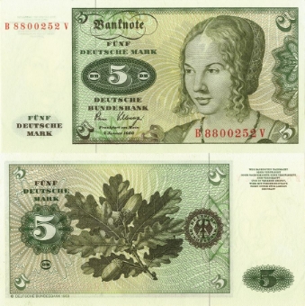 Federal Republic Germany 5 marks 1980 P30b Unc