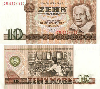 East Germany 10 marks 1971 P28 Unc