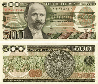 Mexico 500 pesos 1983-4 P79 Unc