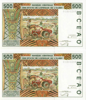 Picture of Togo (as West Afric States) 500 Francs P810T Unc