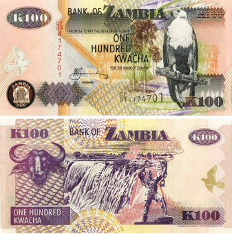 Picture of Zambia 100 kwacha P38 Unc