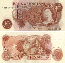 J S Fforde Portrait 10/- B310 Unc