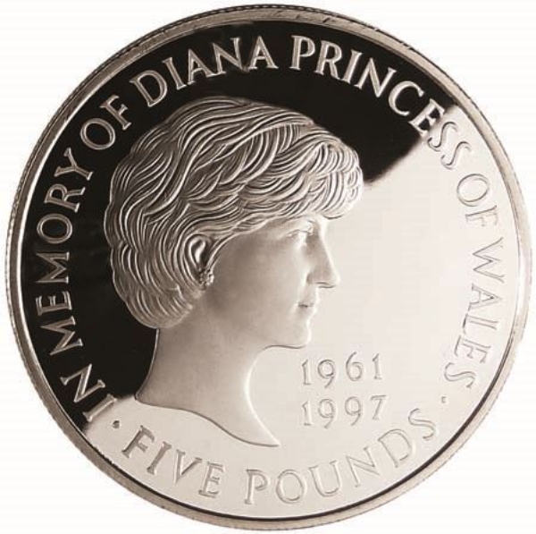 1999 Diana Memorial £5 Silver Proof_rev