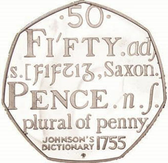 50 Pence Dictionary 2005 Silver Proof_rev