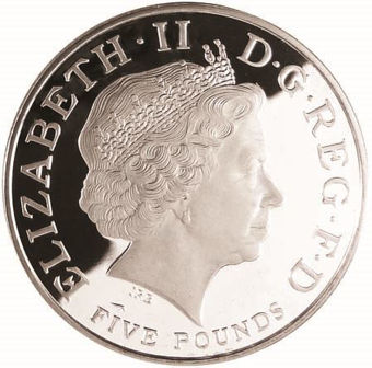 2006 Queen's 80th £5 Silver Proof_obv