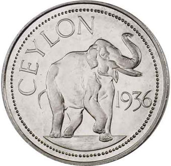 Picture of Ceylon, Edward VIII Cupro-nickel