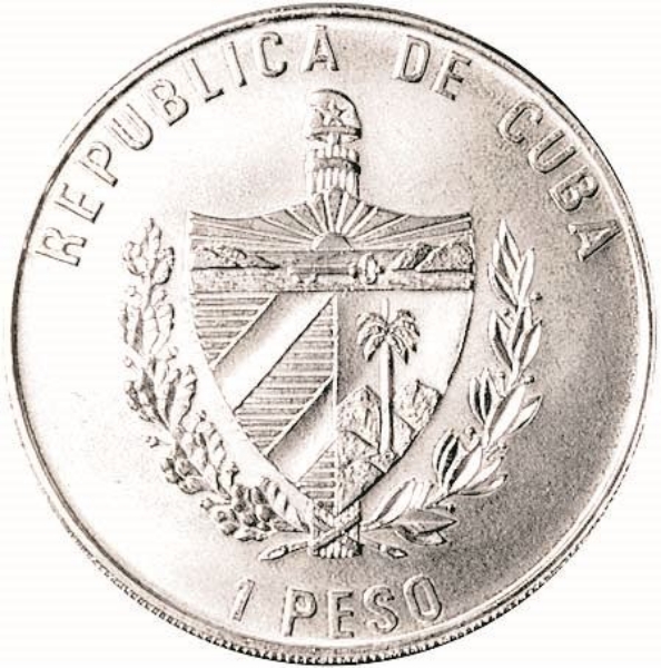 Picture of Cuba, 1 Peso (50th Anniversary of UN) 1995 Unc - in  Bubble Pack