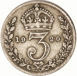 Picture of George V, Threepence (.500 silver) 1920 Circulated