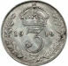 George V, Threepence 1919 About Unc_rev
