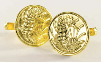 Picture of Singapore, Seahorse Gold Plated Cufflinks
