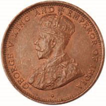 Picture of Ceylon, Pair of George V 1/2c, 1926