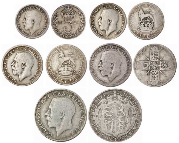 Picture of George V, Silver Set 1920