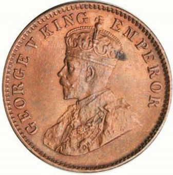 Picture of India George V 1/4 Anna 1936 BU