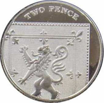 Picture of Elizabeth II, Two Pence 2009 Proof Sterling Silver