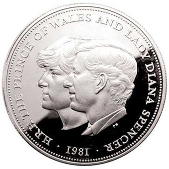1981_Silver Proof Charles & Diana Crown_rev