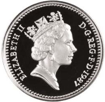 Picture of Elizabeth II, 1984-87 Piedfort Pound Set