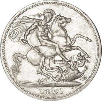 Picture of George VI, Crown (Festival of Britain) 1951 Extremely Fine
